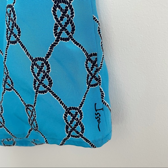 NWT ISSA London Print Silk Blue Sleeveless Blouse Top Size 2 - Picture 9 of 10